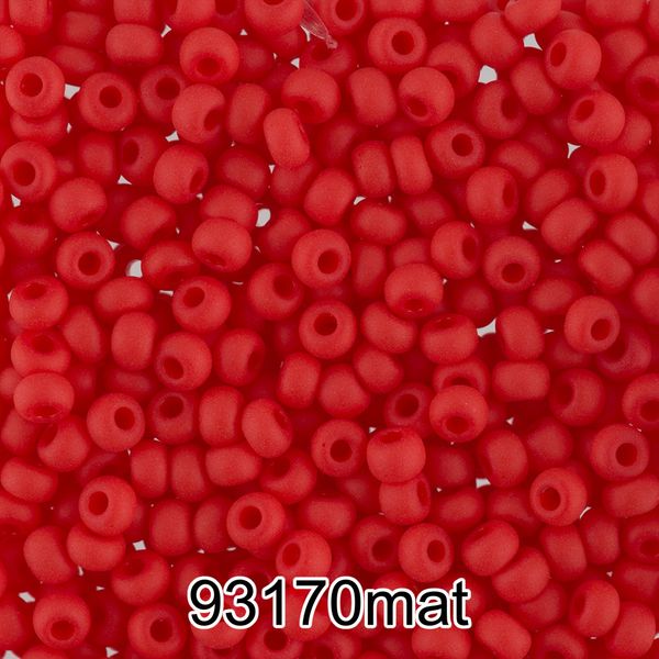 Бисер Preciosa 10/0 (2.3 мм), 500 г, 93170 mat (Ф646) красный мат.