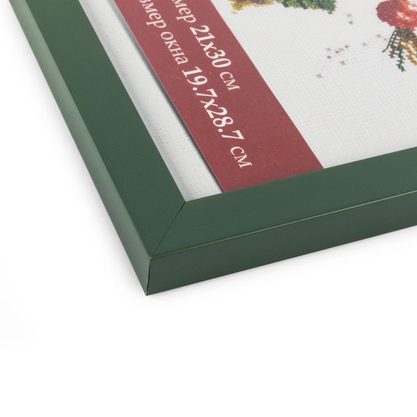 Рамка для картины (фото) пластик с оргстеклом 21х30 см, оливковый, Gamma ПРК-20