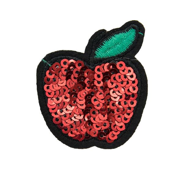 Термоаппликация Яблоко, красное, 3.8*4.5см, Hobby&Pro