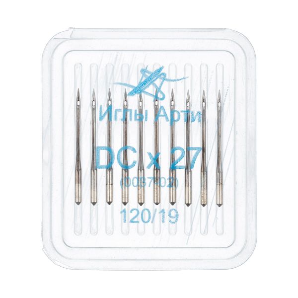 Иглы для промышленных швейных машин Арти 0037-02 (№90-120) оверлок, 10 шт, /РП/, №120