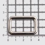 Рамка прямоугольная металл 30 мм /39х25 мм/ никель, ГУ12749, 4 шт