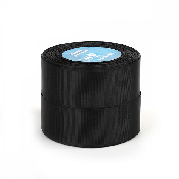 Лента репсовая (в рубчик) 38.0 мм цв.030 черный 2 шт*22.86м (±1м)