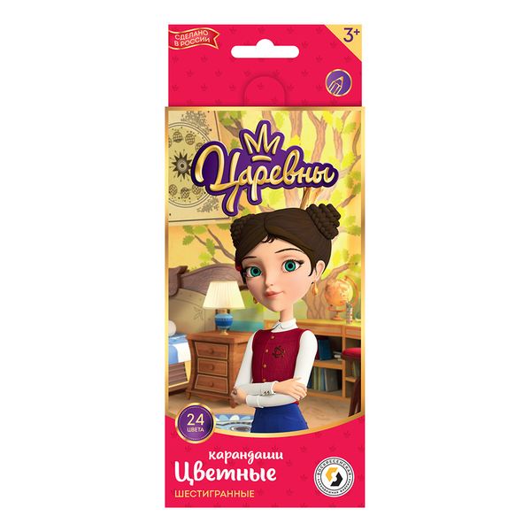 Набор цветных карандашей Дарья TSR-CP-1024 заточенный 4х24 цв, Набор цветных карандашей Дарья TSR-CP-1024 заточенный 4х24 цв, ВКФ TSR-CP-1024