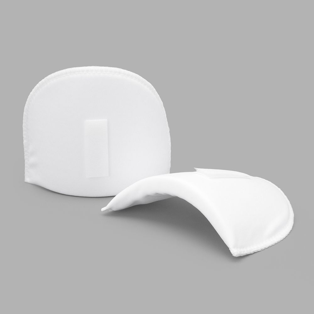 Плечевые накладки (подплечники) втачные на липучке 100х150х12 мм, с плотной обшивкой, белый, ВК-12/6, 50 пар