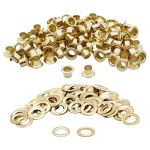 Люверсы металл ⌀_3.7 мм (внутр.), №1.7, сталь, золото, 100 шт, New Star