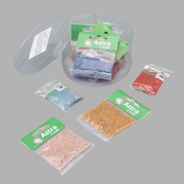 Набор бисера 11/0 ассорти №23 в тубе, 10 цветов, Astra&Craft