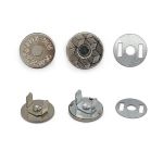 Кнопка магнитная металл ⌀14.0 мм, никель, 20 шт, S090661