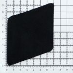Заплатки пришивные из замши, ромб 8х11,2см с перфорацией, 2 шт, 100% кожа, 20 черный, 59125