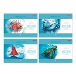 Альбом для рисования 100 г/м², A4 29х20.5 см, склейка с одной стороны 40 л., 4 шт, 40АЛКЛ4_000259 Океан, Светоч