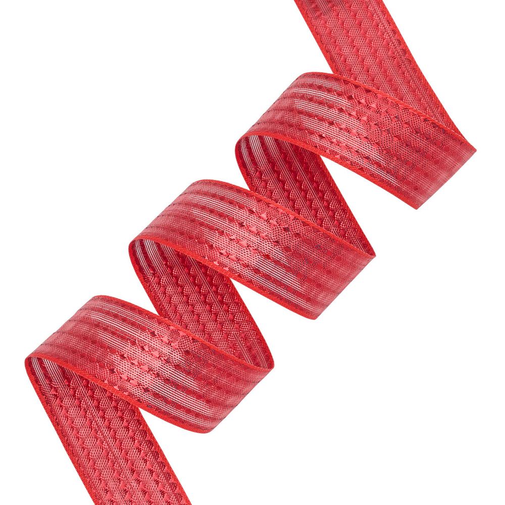 Лента подарочная 25 мм / 25 метров, рис.9015 (красный), С3687Г17 Стрела-25