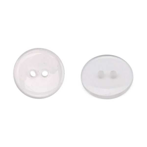 Пуговицы 2 прокола 28L, 18 мм, (clear (прозрачный)), CX-K-22, 144 шт