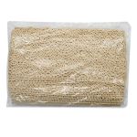 Кружево вязаное (тесьма) хлопковое 30 мм / 25 метров, одностор. (02 бежевый)