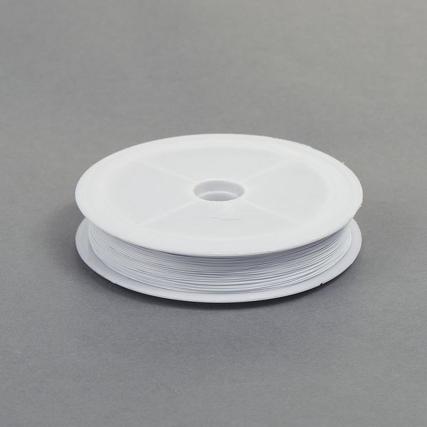 Ювелирный тросик (ланка) 0.38 мм / 100 м, TBY.ЮТ.0.38, цв.белый