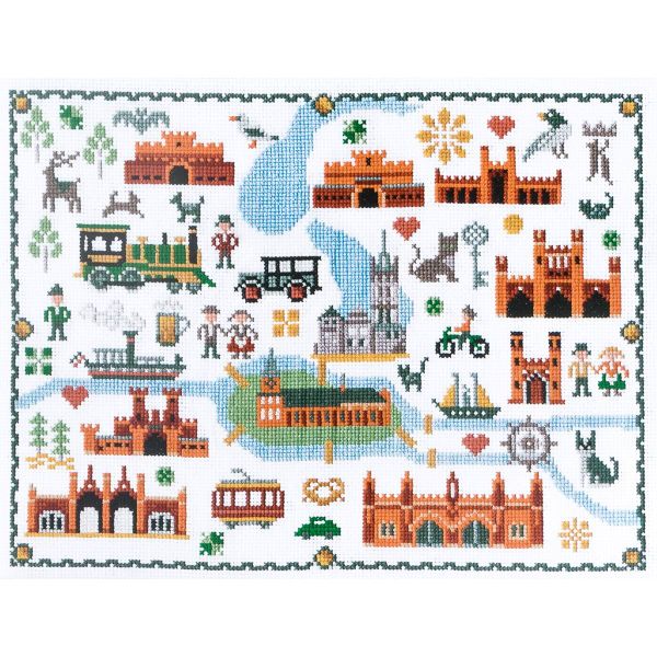 Набор для вышивания, Палитра, 06.004 Велотур по городу 27х20см