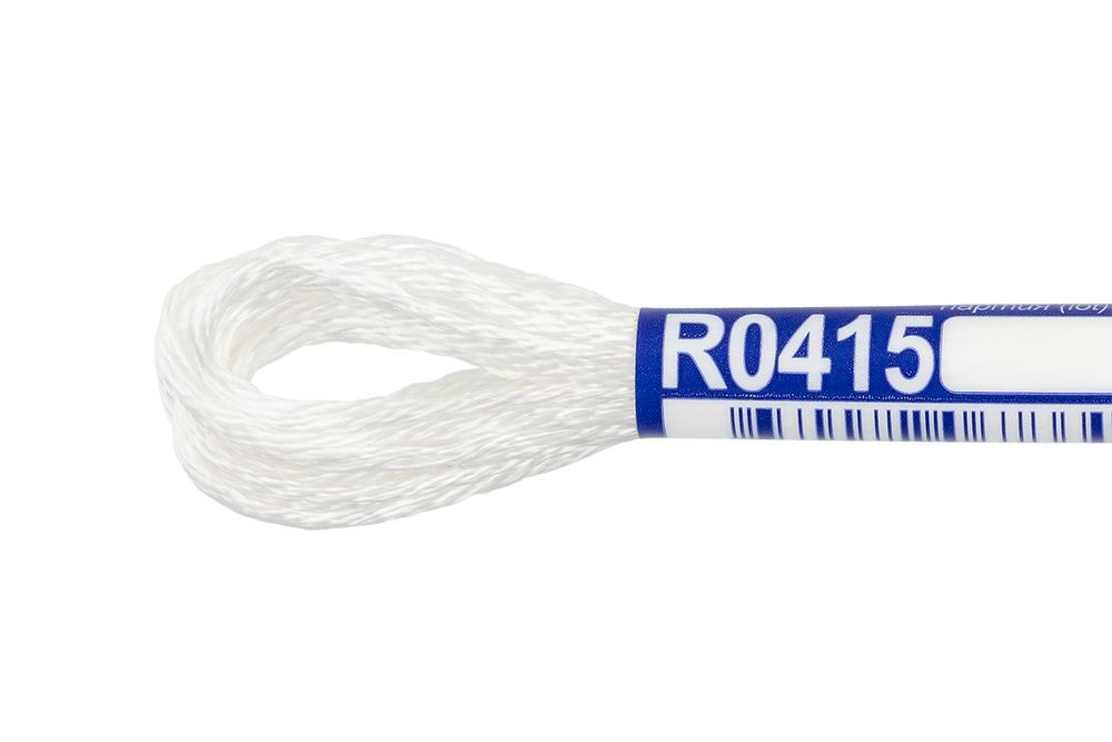 Мулине Gamma вискоза 100%, цв.R0415 белый, 12 мотков по 8 метров