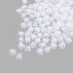 Бусины акрил ⌀10 мм, в цвете с белой сердцевиной, граненый куб, 500 г, Astra&Craft (прозрачный)