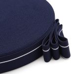 Резинка для мужских трусов и боксеров 30.0 мм / 25 метров, тканая мягкая, 21 г/м, т.синий/белый полоса