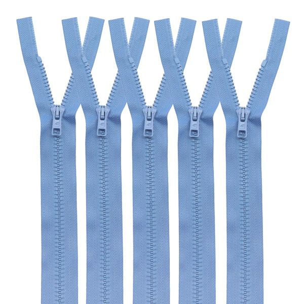 Молния трактор Arta Т6 (6 мм) 1 зам., разъем., 60 см, цв. 039 голубой, уп.5 шт