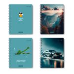 Тетрадь ученическая общая, A5 96 л. на гребне 60 г/м², белизна 90 %, 4 шт, клетка, 01184 МИКС - Тут интересно, Светоч Т111