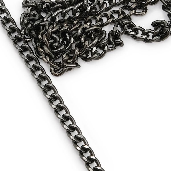 Цепь алюминиевая 5,4х4,4х10м (черный никель), К18601