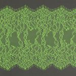 Кружево шантильи (реснички) диз. A88 шир.170мм цв.F229 зелено-желтый неон, 3 метра, Kruzhevo