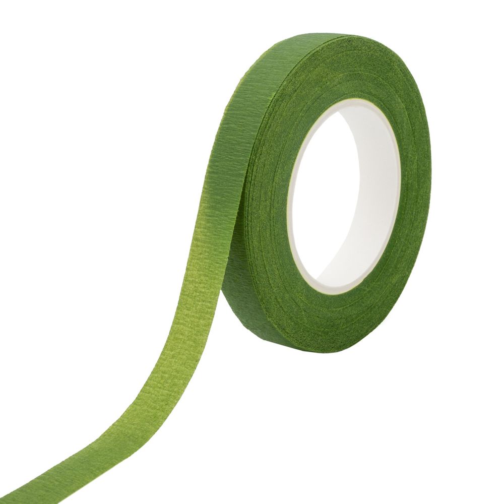 Тейп-лента флористическая 12 мм / 27 метров, 2 шт, А5 зеленый мох, QYF-005