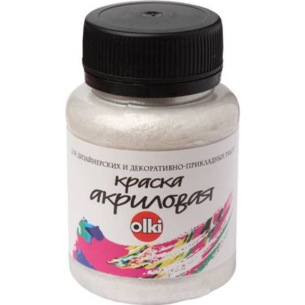 Краска акриловая для дизайна Olki Металлик, 100 мл, перламутр