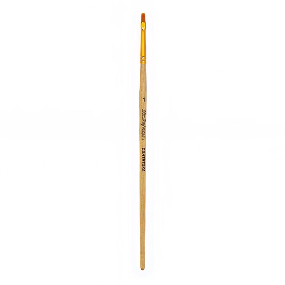Кисть синтетика плоская №01, 5 шт, короткая ручка, Mr.Painter SBF 204-01
