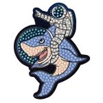 Алмазная (кристальная) мозаика Фрея ALVM-081, магнит Астронавт на акуле, 8х10.5 см