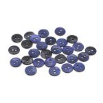 Пуговицы 2 прокола ракушка 16L (9мм) (Blue2 (синий2)), 50 шт
