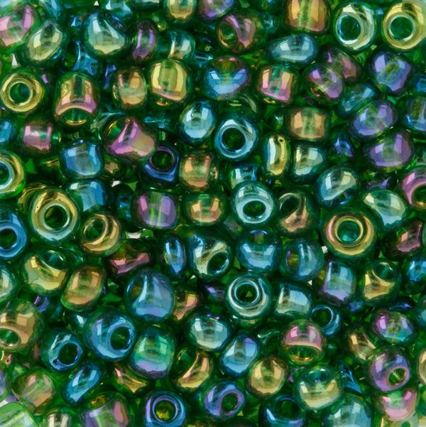 Бисер Zlatka 8/0 (2.9 мм), 100 г (10х10 г), №0167B т.зеленый, GR