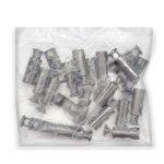 Фиксатор (зажим) для шнура металл 2 отв., 8х23 мм, чер.никель, 20 шт