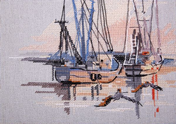 Набор для вышивания нитками Panna, Бухта Чарлстона, 20,5х18,5 см