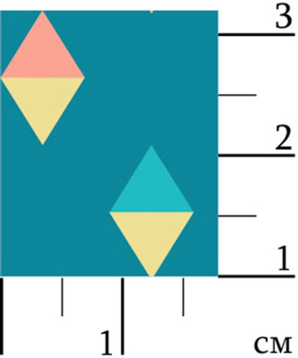 Ткань для пэчворка Peppy Грамотейка, рулон 112 см / 5 метров, ГР-11 ромбы синий, Peppy
