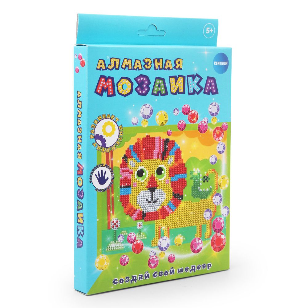 Алмазная (кристальная) мозаика Centrum, Лев, 20х15 см
