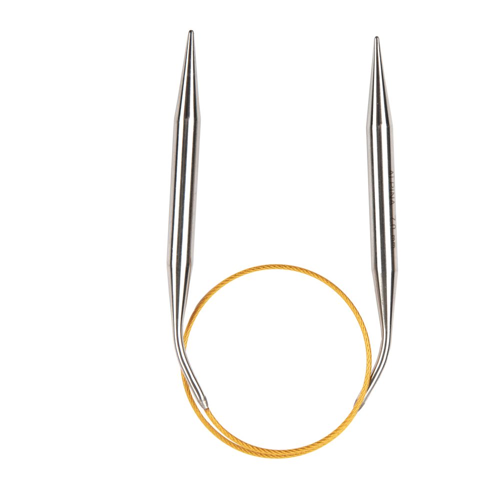 Спицы круговые ⌀7.0 мм, 40 см, с металлическим тросиком, Alpina SIL-40