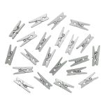 Прищепки цветные 2,5см (серебро), 50 шт