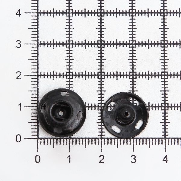 Кнопка пришивная металл ⌀15.0 мм, сталь, черные, 4 шт, Pony