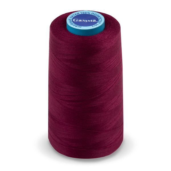 Нитки универсальные Gamma 50/2, 4570 м (5000 ярд) / 1 кат., 125 вишневый
