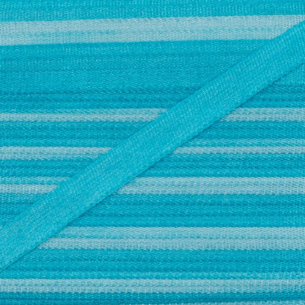 Лента (тесьма) шелковая 4.0 мм / 45.5±0.5 метров, M009 св. голубой/бирюзовый, Gamma SRM-4