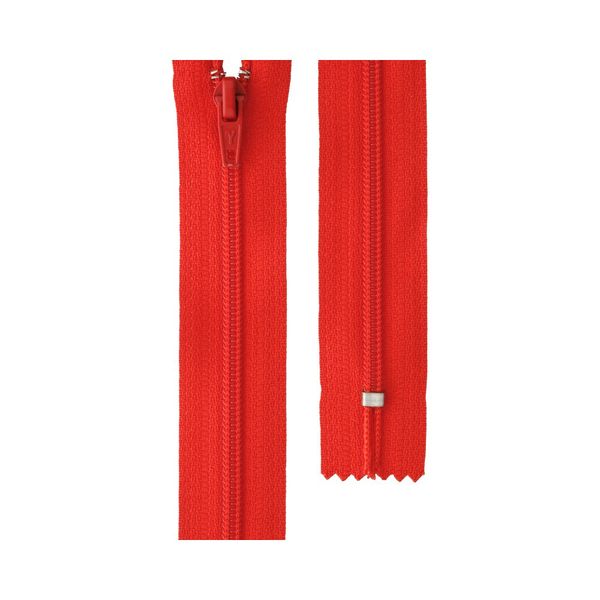 Молния спираль (витая) брючная Т4 (4 мм) 1 зам., н/раз., 18 см, автомат, 159 красный, G004A Gamma, 10 шт