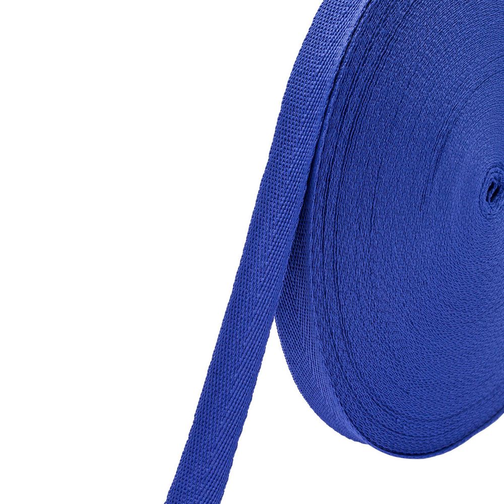 Тесьма (лента) киперная 15 мм / 50 метров, 3 г/м, 100% полиэфир, 20 синий