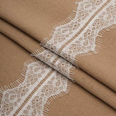 Кружево шантильи (реснички) на сетке 82 мм / 30 метров, белый, 3AR1278