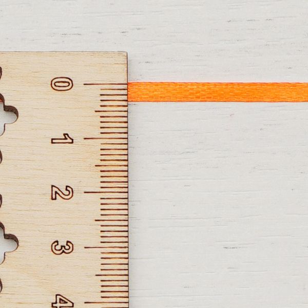 Лента атласная 2-сторонняя 3.0 мм / 100±2 метров, (044 оранжевый), Globus