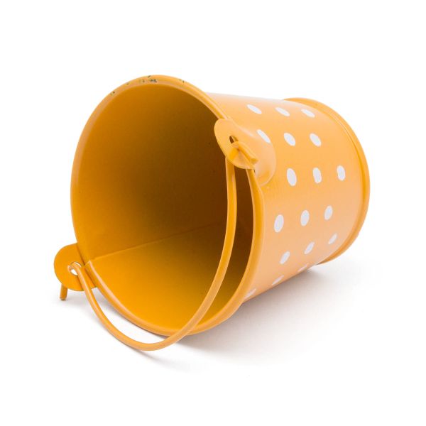 Ведро в горошек 6х5,3см (желтый), AR004-1