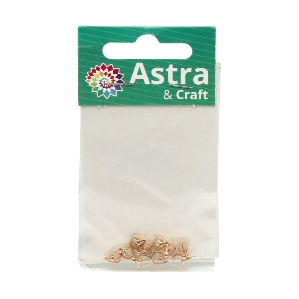 Крепление для бусины, 10 шт/упак, Astra&Craft (золото), 4AR2021