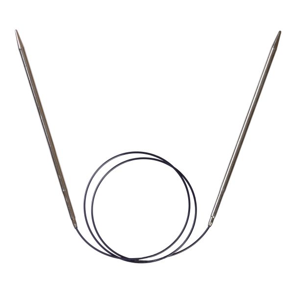Спицы круговые ⌀4.5 мм, 80 см, 1 шт, серебристые, Prym 212154
