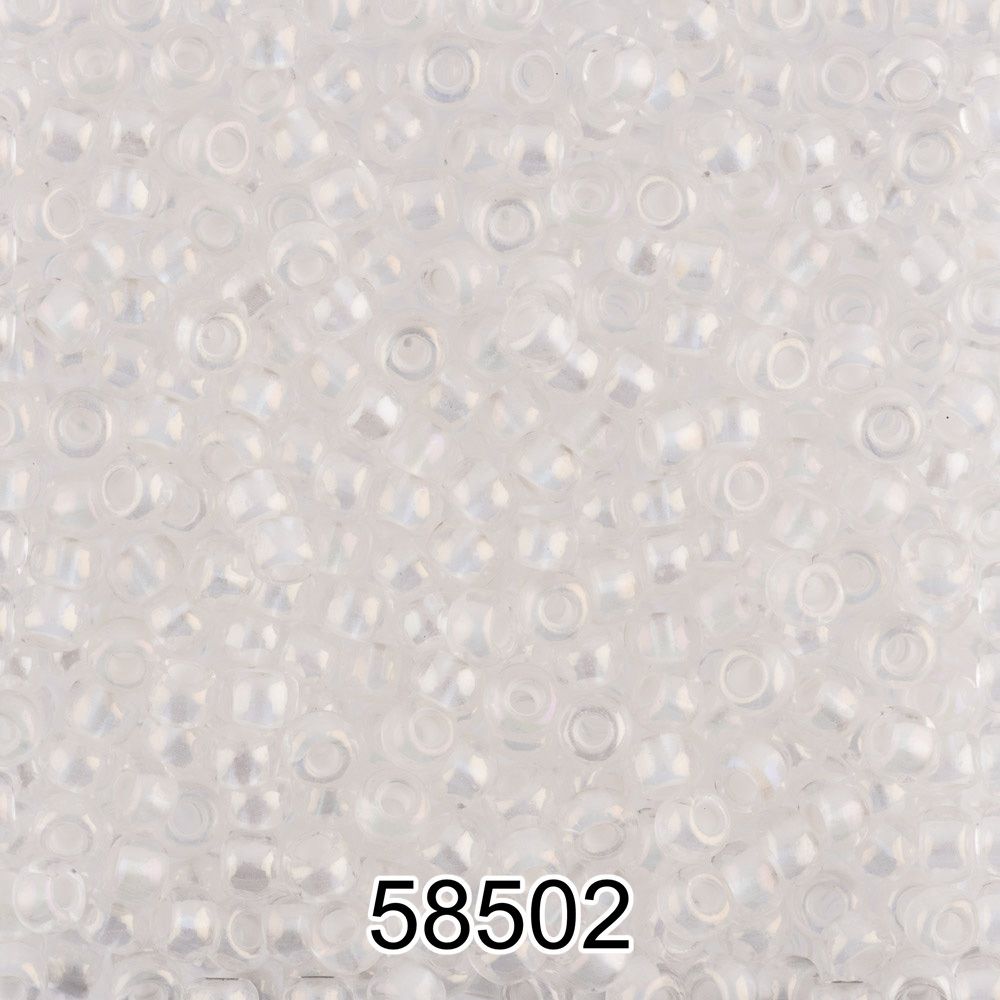 Бисер Preciosa 10/0 (2.3 мм), 500 г, 58502 (Ф544) прозрачный/перл.