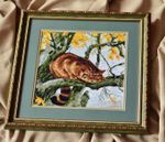 Набор для вышивания нитками Палитра, Рыжий охотник 27х26см