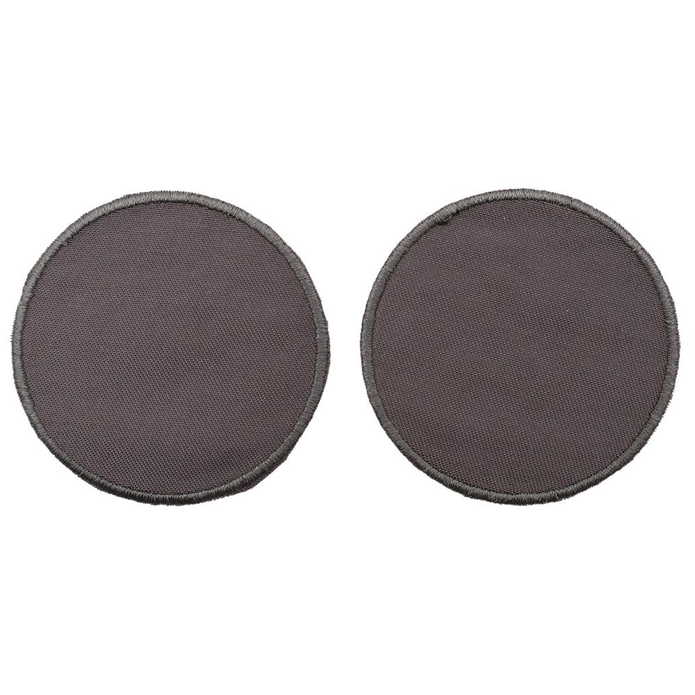 Термоаппликация Круг d-5,5см, уп. 2 шт, цв.серый